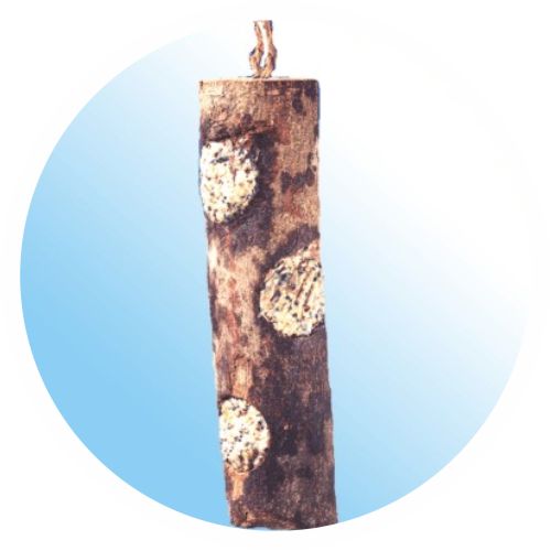 Wood Stick with 3 holes, filled